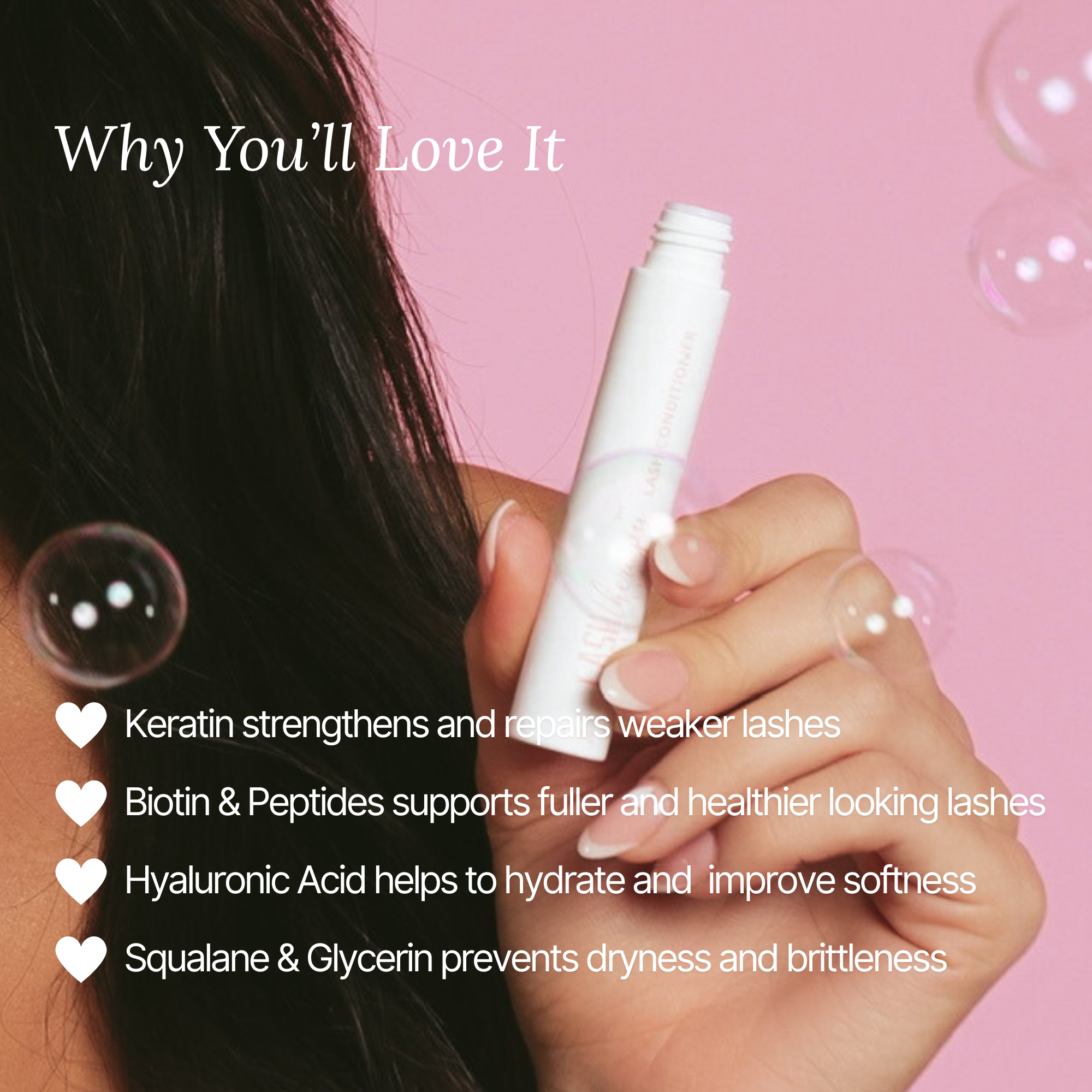 Lash Therapy Australia Lash Conditioner with keratin, biotin, peptides and hyaluronic acid for stronger healthier lashes